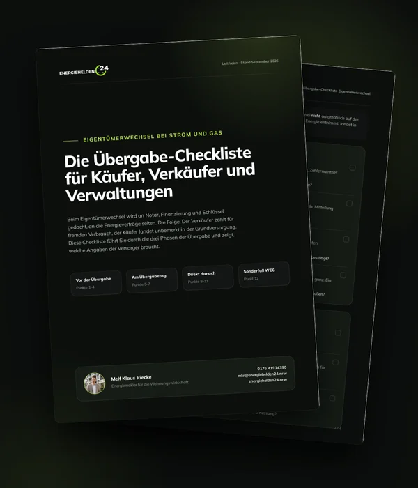 Vorschau des Leitfadens „Die Übergabe-Checkliste zum Eigentümerwechsel“