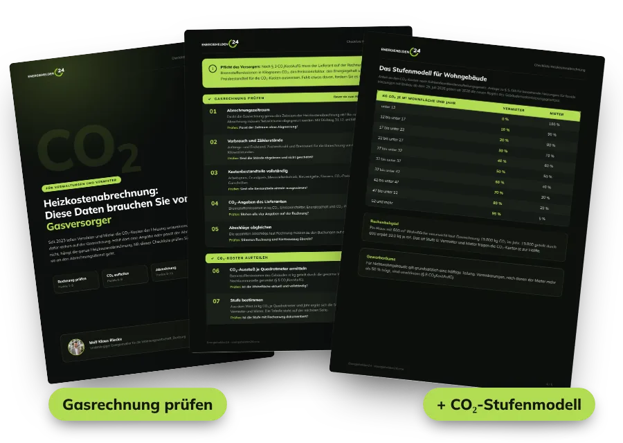 Vorschau: Checkliste Heizkostenabrechnung mit CO2-Stufenmodell